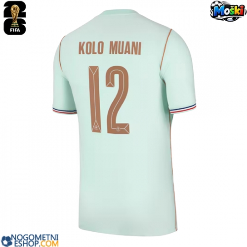 Moški Nogometni dresi Francija Randal Kolo Muani #12 Gostujoči SP 2026 Kratek Rokav
